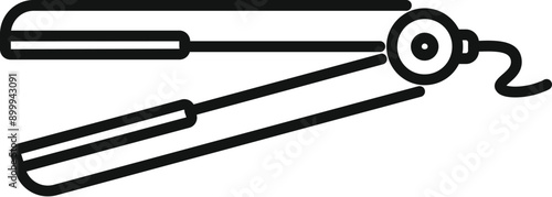 Hair straightener icon in a simple style isolated on white background