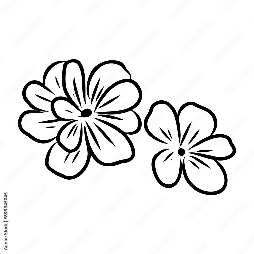 illustration of a flower sketch on white background illustration of a flower sketch on white background