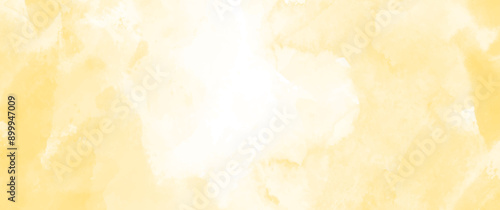 Yellow watercolor vector art background for cards, flyer, poster, banner and cover design. Hand drawn illustration for your design. place for text. Watercolour texture. Summer backdrop.