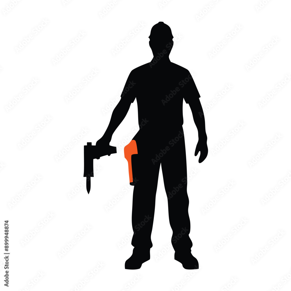 a labour worker stand with a machine stylish pose, stand with a drill machine, silhouette, solid color silhouette, isloated white background (35) a labour worker stand with a machine stylish pose, stand with a drill machine, silhouette, solid color silhouette, isloated white background (35)