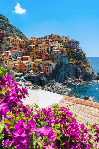 Manarolla is the most famous panorama from the towns in the Cinque Terre.