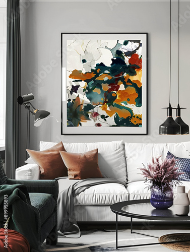 Mock up for wall art, posters, interior design, modern design