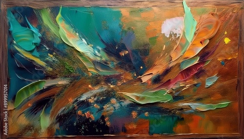 Wallpaper Mural An artistic gentle colorful background painted by a palette knife	 Torontodigital.ca