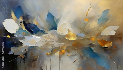Wallpaper Mural An artistic gentle colorful background with flowers painted by a palette knife	 Torontodigital.ca