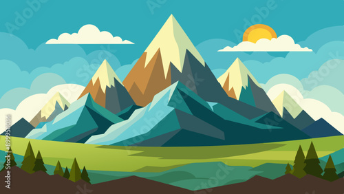  Mountains background vector illustration  © Ishraq