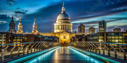 st pauls cathedral at night photo