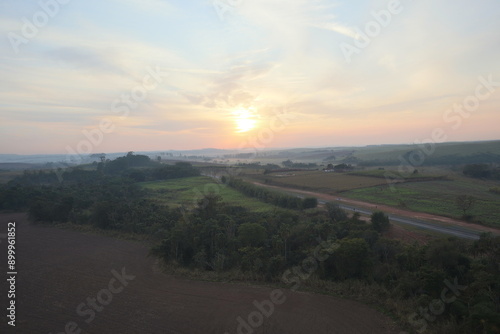 Sunrise at Serra Itaqueri, Sao Pedro, Brazil