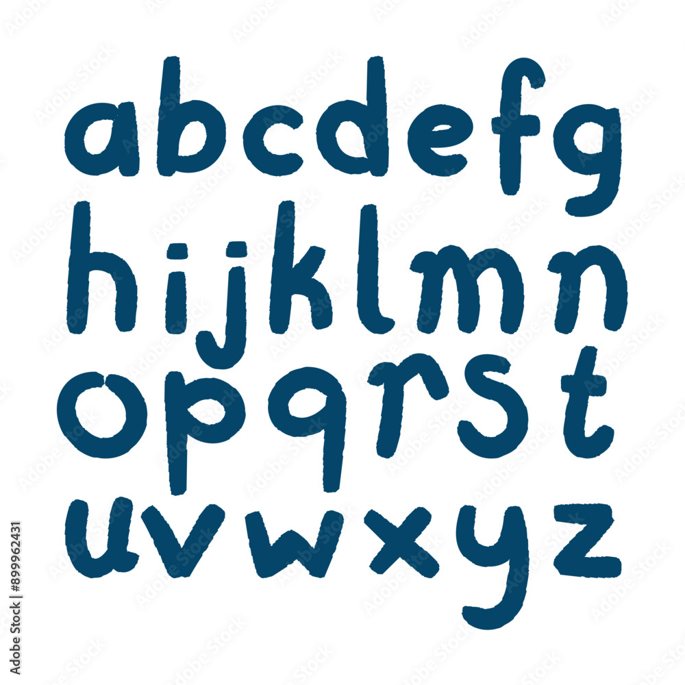 Brush Strokes Alphabet Set Vector Design. Brush Strokes Alphabet Set Vector Design.
