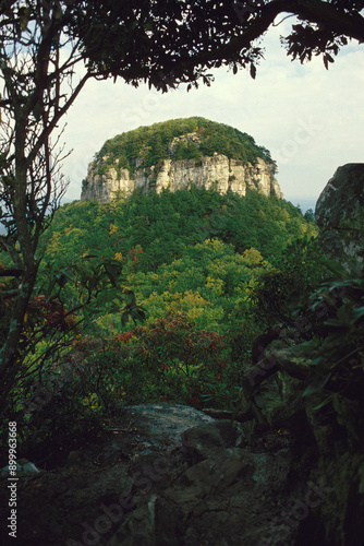 Pilot Mountain, NC - solitary rock pinnacle photo