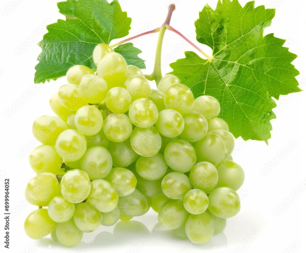 Bunch of white grapes on a white background Bunch of white grapes on a white background