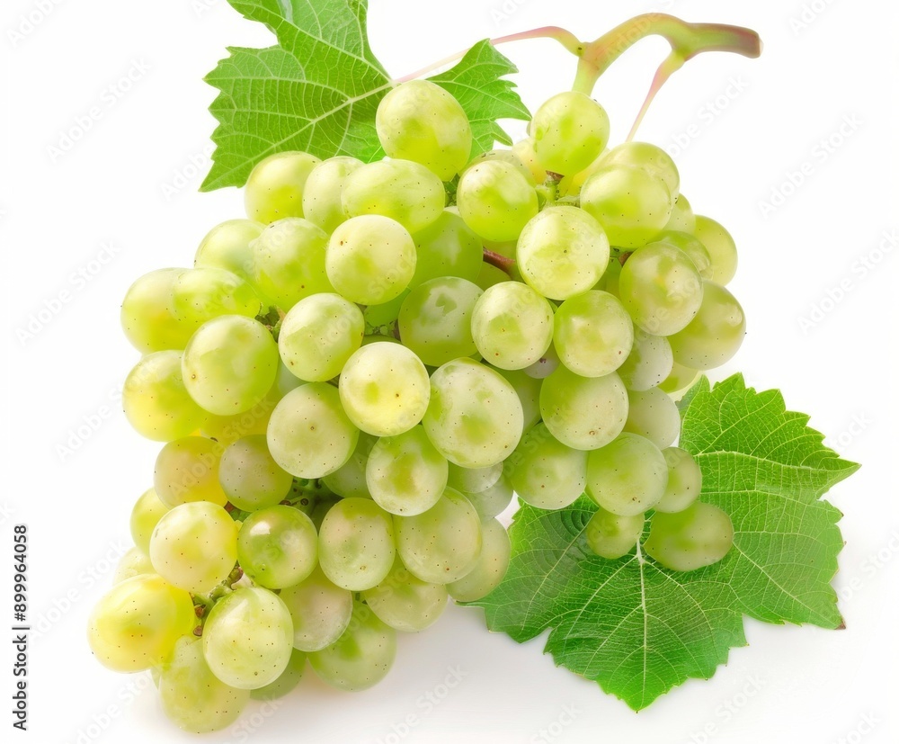 Bunch of white grapes on a white background Bunch of white grapes on a white background