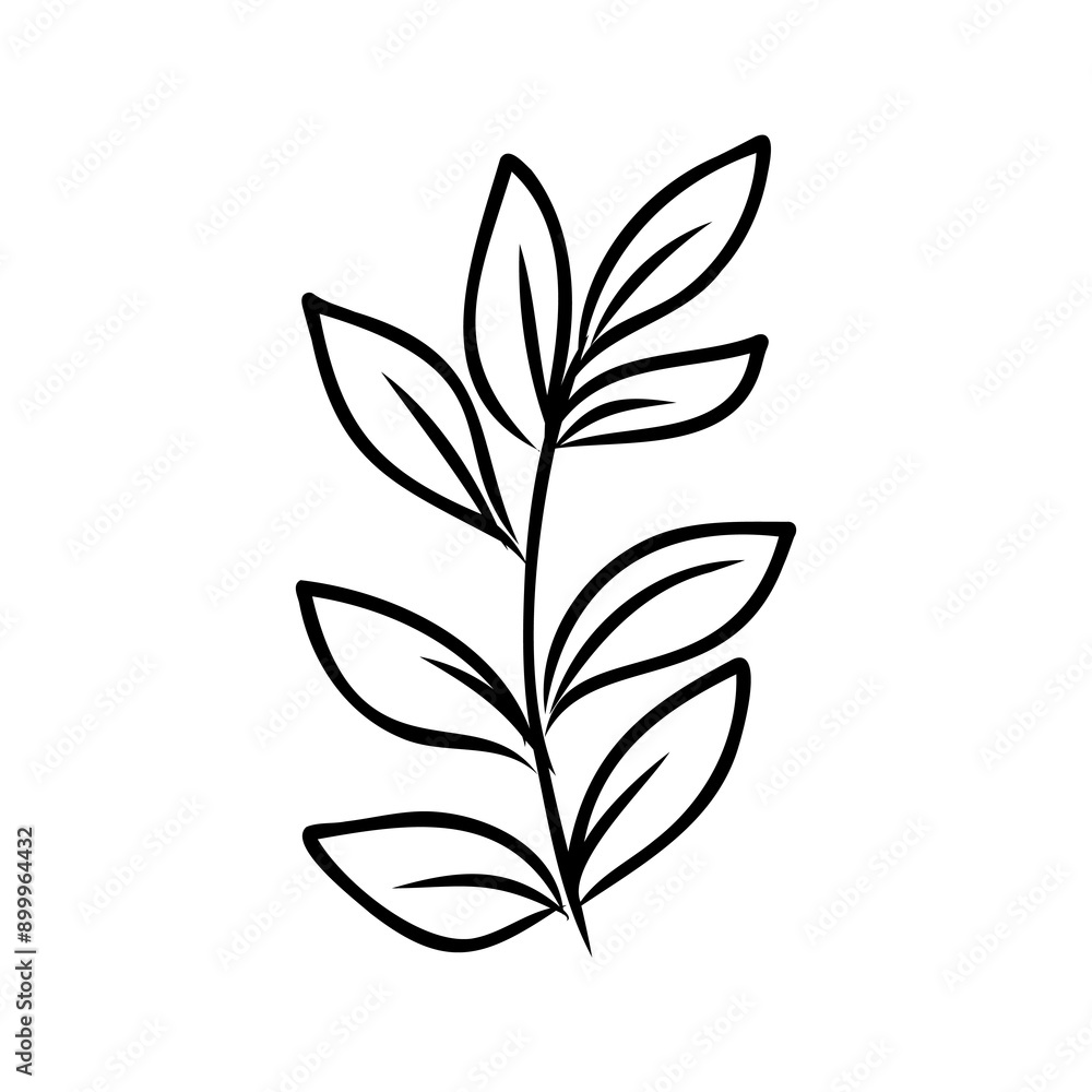Shrub of various shapes, bush of grass With illustration style doodle and line art