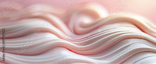 White and Pink Swirling Cream Close Up