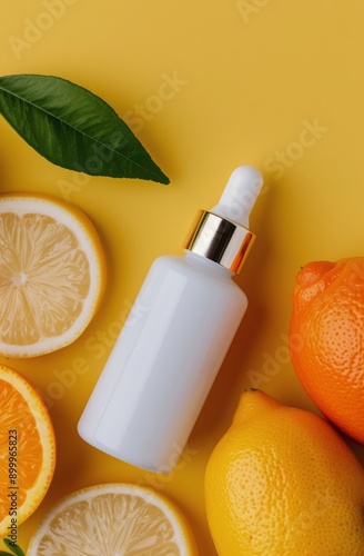 Lemon and Citrus-Scented Serum Bottle