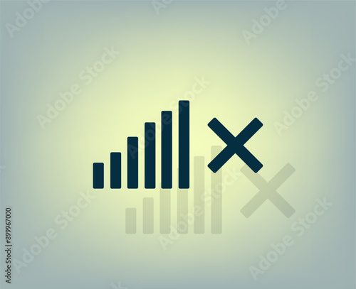 Vector illustration with shadow on gradient background