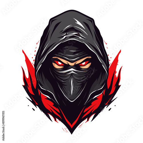 Thief vector mascot logo design with modern illustration concept style for badge, emblem and tshirt printing. Villain sticker. Hacker illustration for sport and esport team logotype