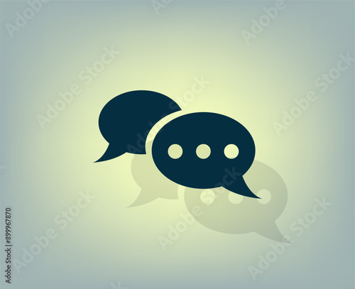 Vector illustration with shadow on gradient background