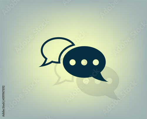 Vector illustration with shadow on gradient background