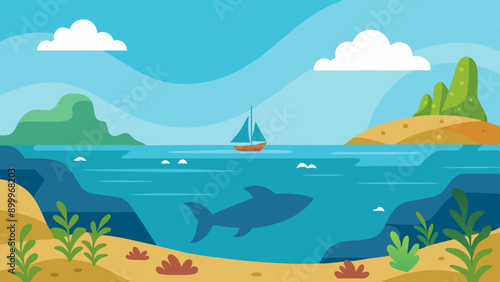 Sea background vector arts illustration  © Ishraq
