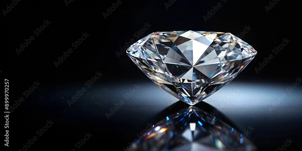 diamond on a black reflective background AI-Created Content diamond on a black reflective background AI-Created Content