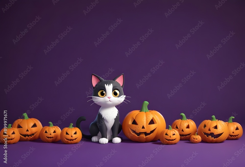 3D halloween cat 3D halloween cat