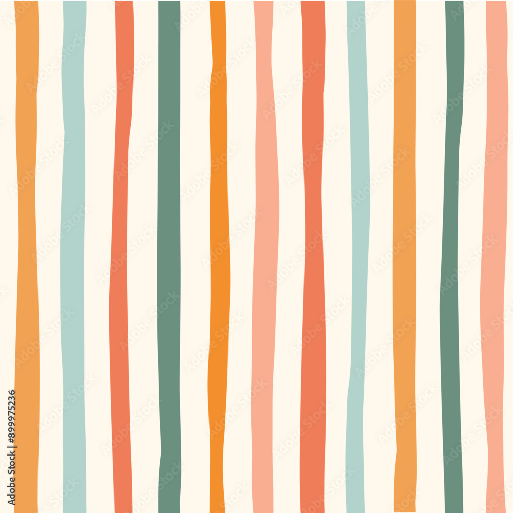 Autumn seamless pattern with vertical stripes for textile prints, kitchenware, tablecloth, towels, wallpaper, wrapping paper, etc. EPS 10