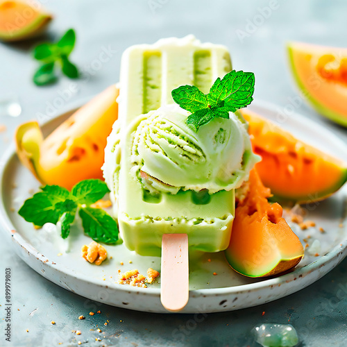 ice pops with delicious flavor and light background