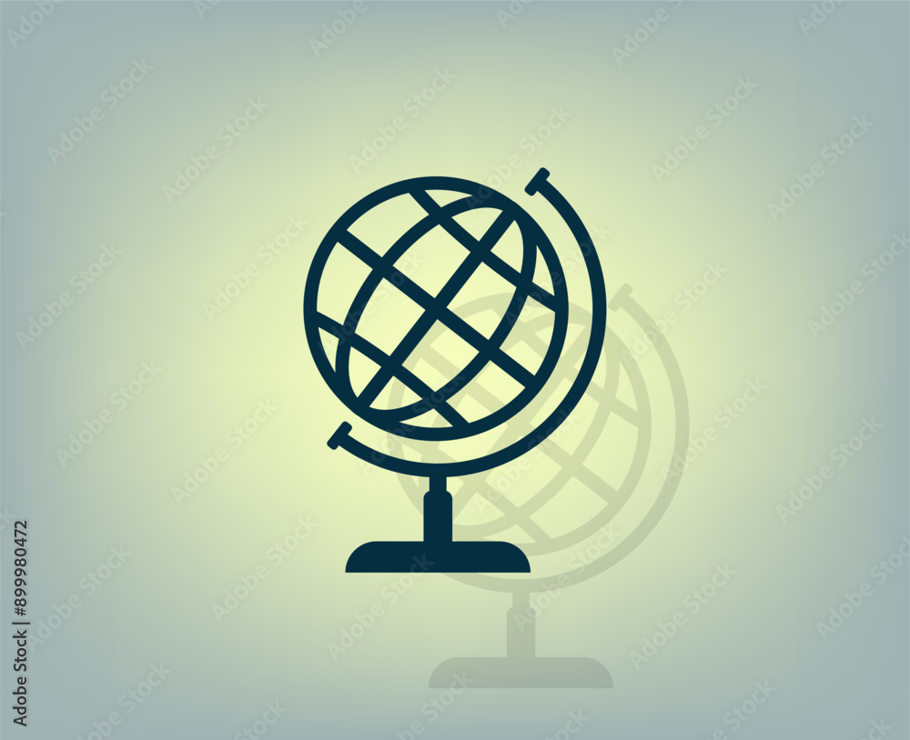 Obraz premium Vector illustration with shadow on gradient background