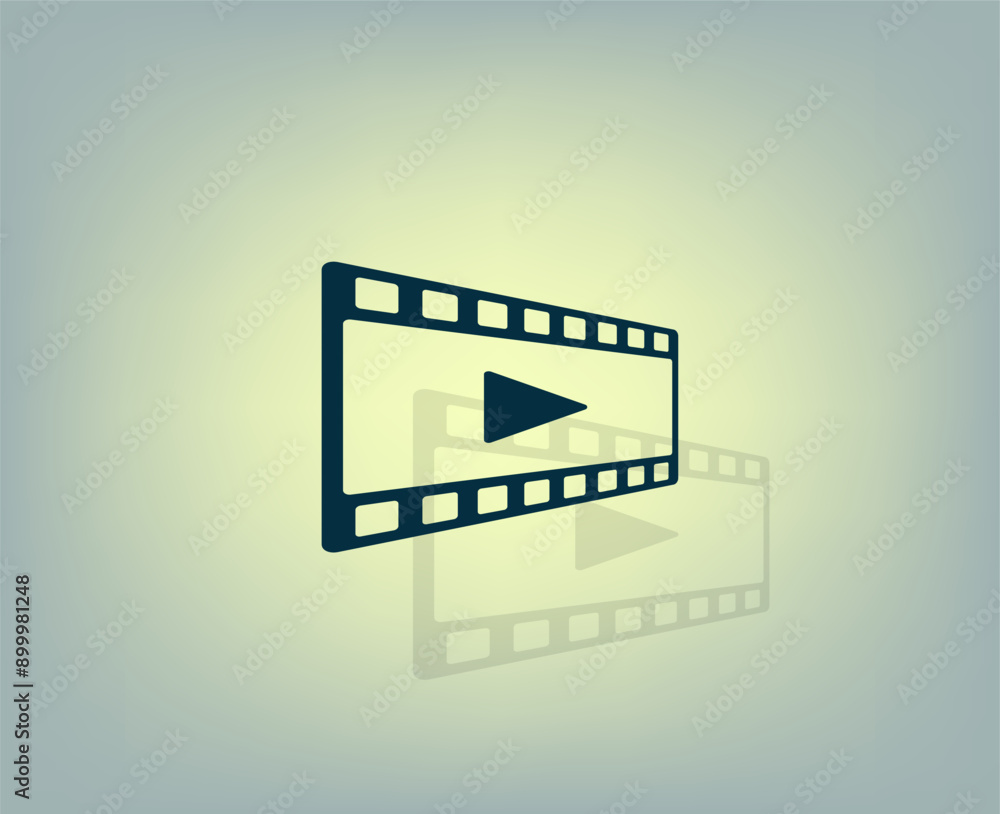 Fototapeta premium Vector illustration with shadow on gradient background