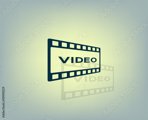 Vector illustration with shadow on gradient background