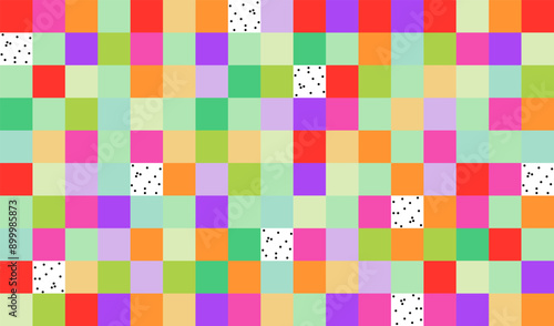 Abstract background Checkerboard Pattern Seamless Background with Swatches. Seamless pattern