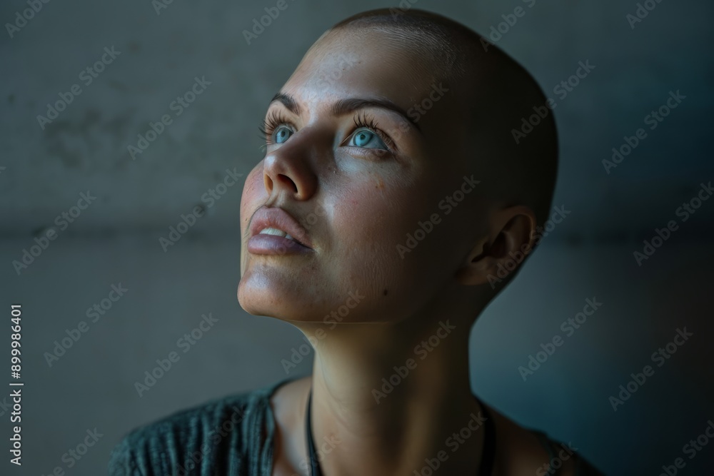 Power portraits of cancer patient. Oncology. Breast cancer. Chemotherapy Power portraits of cancer patient. Oncology. Breast cancer. Chemotherapy