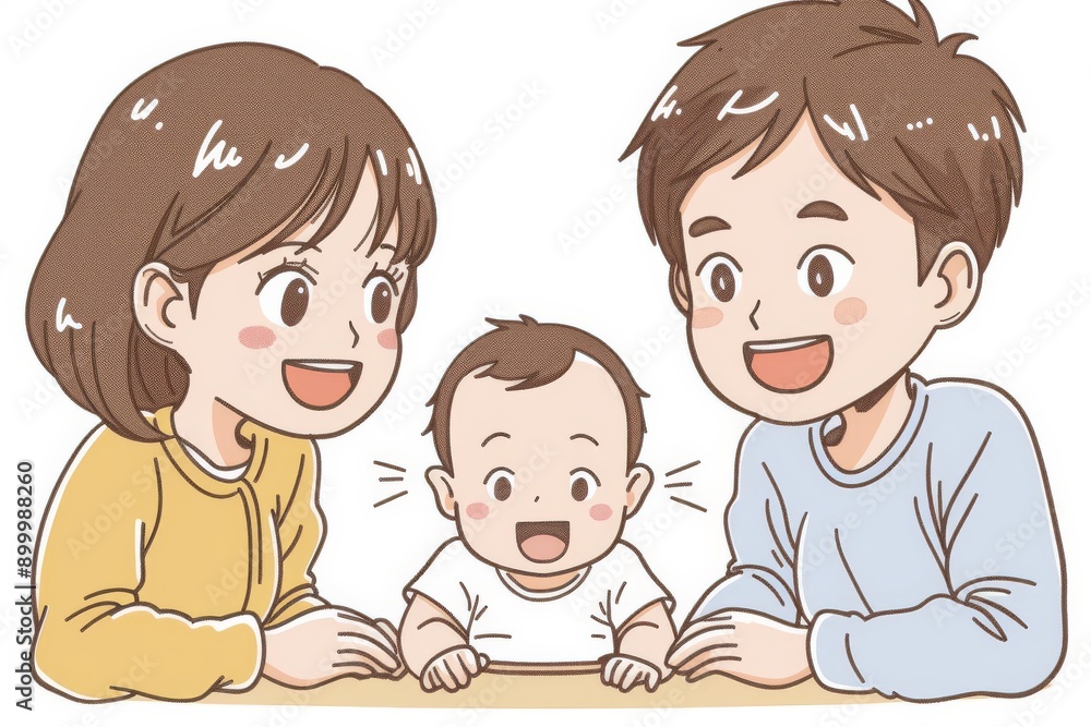 Parents with baby in warm cozy colors family bond illustration love and care intimate scene nurturing tender moment digital art pastel hues affection Parents with baby in warm cozy colors family bond illustration love and care intimate scene nurturing tender moment digital art pastel hues affection