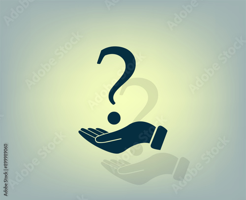 Vector illustration with shadow on gradient background