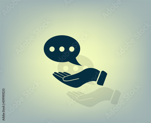 Vector illustration with shadow on gradient background