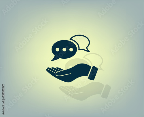 Vector illustration with shadow on gradient background