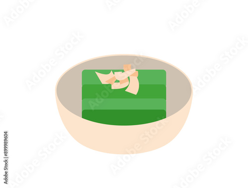 ほうれん草のおひたしをイメージしたイラスト