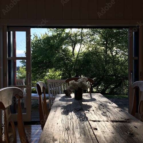 Cozy cabin interior