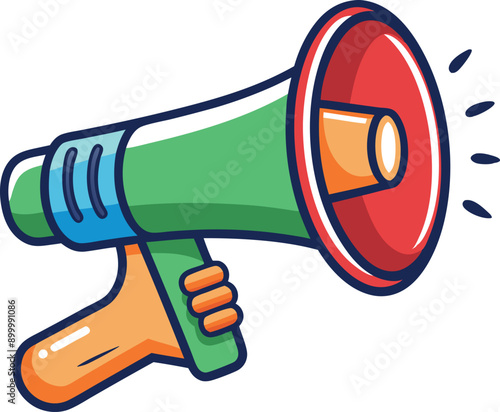 hand holding megaphone bullhorn vector illustration 