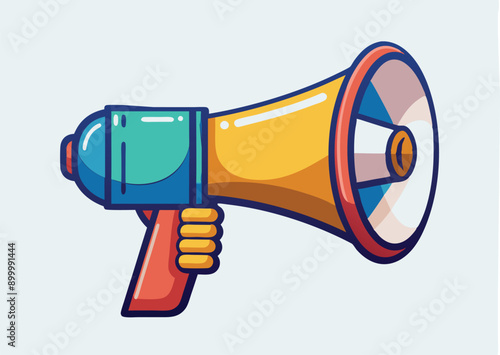hand holding megaphone bullhorn vector illustration 