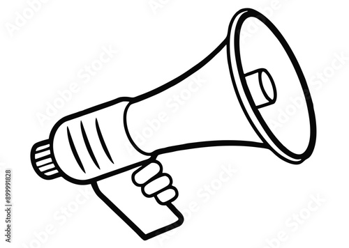 hand holding megaphone bullhorn vector illustration 