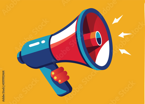 hand holding megaphone bullhorn vector illustration 