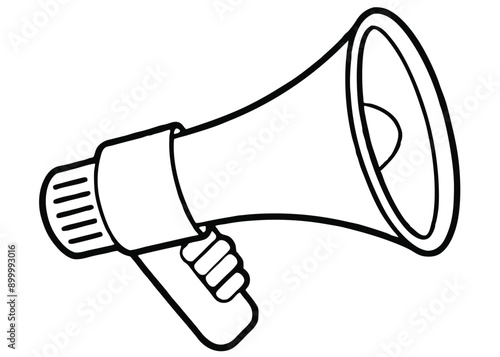 hand holding megaphone bullhorn vector illustration 