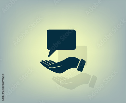Vector illustration with shadow on gradient background