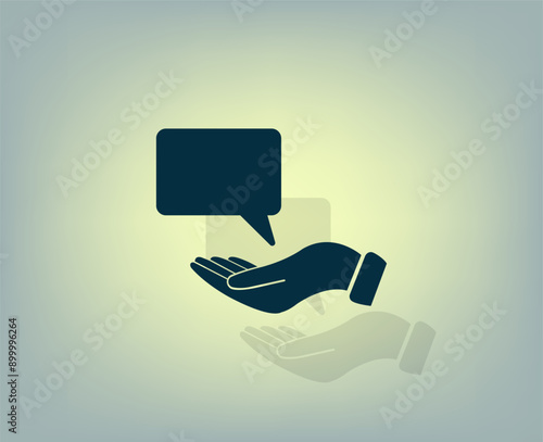 Vector illustration with shadow on gradient background