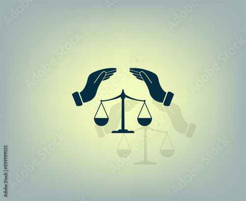 Vector illustration with shadow on gradient background