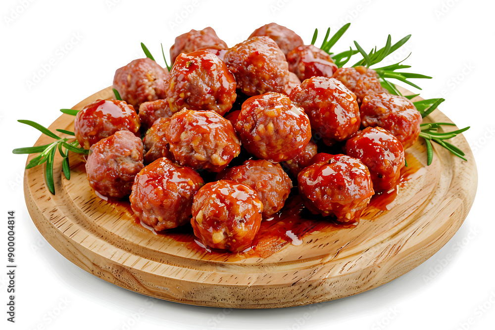 Plate of tasty Meatballs with on white background. Plate of tasty Meatballs with on white background.