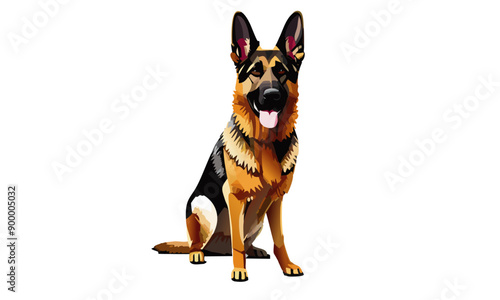 German Shepherd Dog Vector