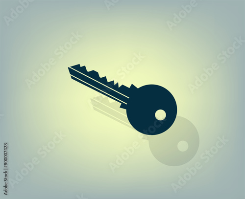 Vector illustration with shadow on gradient background