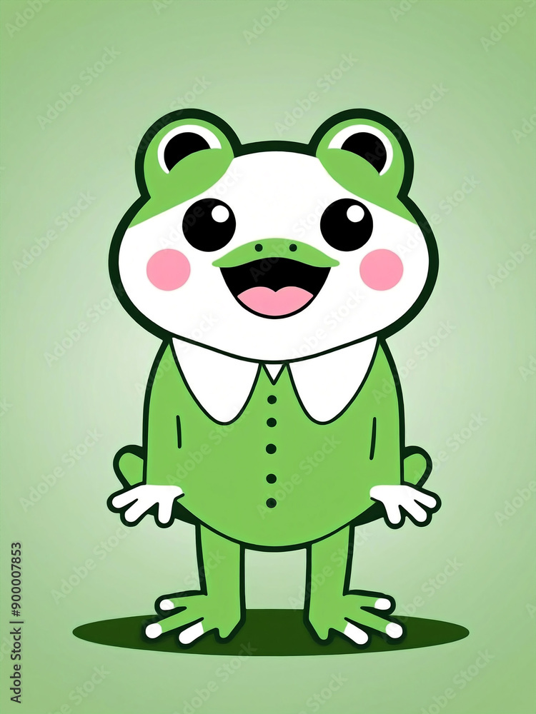 Green frog in a suit Green frog in a suit